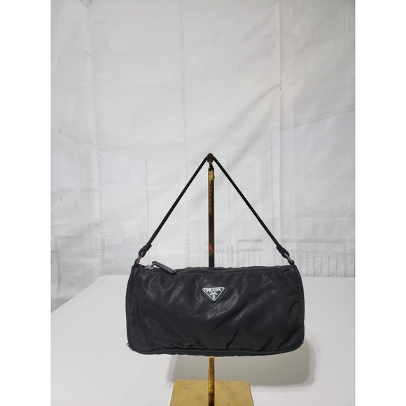 PRADA Tessuto Pochette Accessory Shoulder Bag Black - Picture 8 of 15